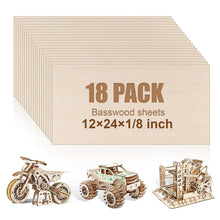 Load image into Gallery viewer, Versatile 12x24 Inch Basswood Sheets - Ideal for DIY Projects &amp; Wood Burning