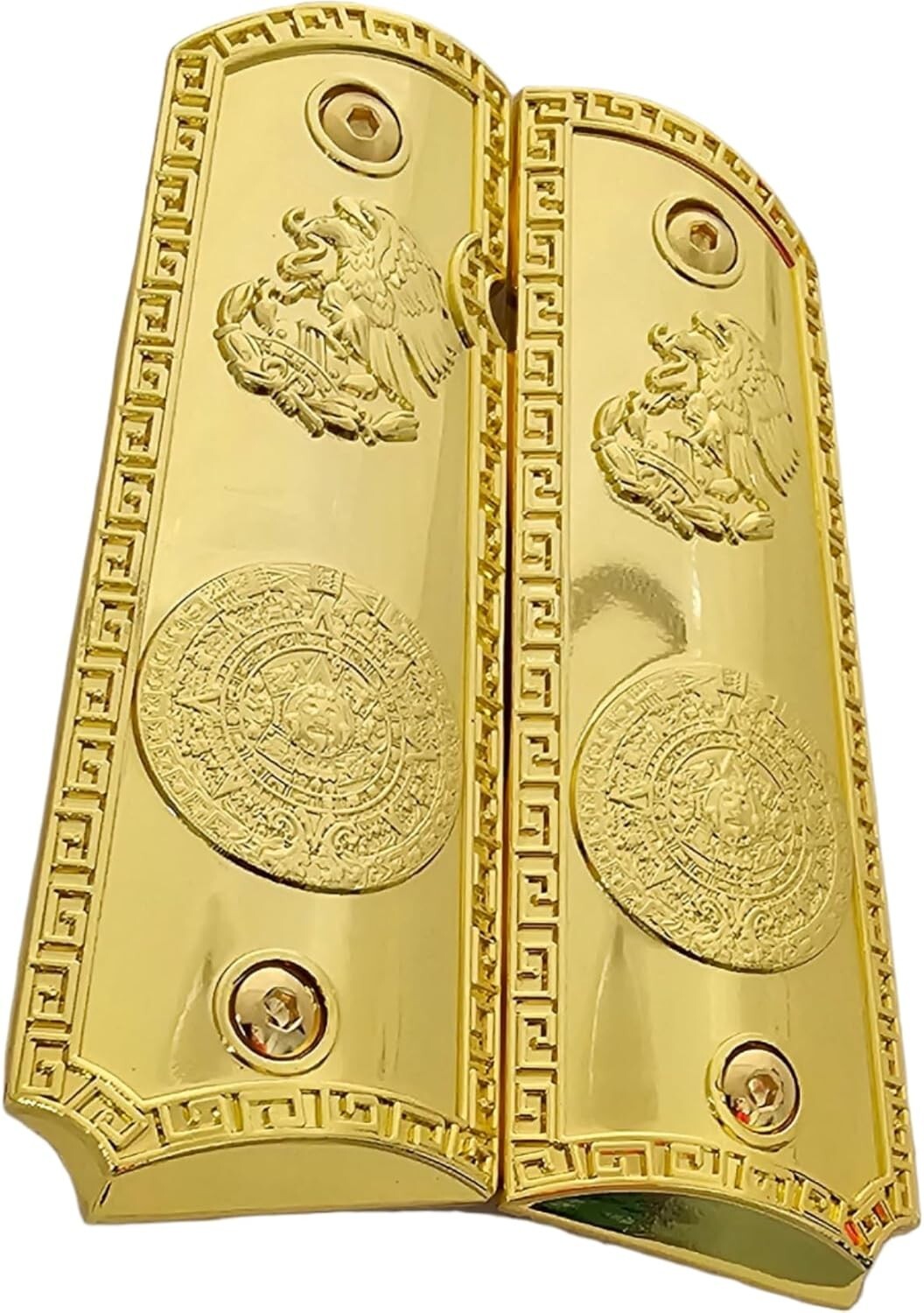 Luxury Gold-Plated 1911 Grips for Colt, Rock Island & More - Ambidextrous Design