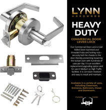 Load image into Gallery viewer, Stylish Heavy-Duty Keyed Lever Lock - Satin Chrome Finish for Commercial Spaces