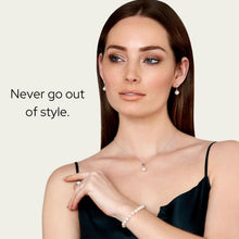 Load image into Gallery viewer, Elegant 8mm Cultured Pearl Necklace with 925 Sterling Silver - Gift-Ready Charm