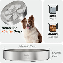 Load image into Gallery viewer, Non-Slip Slow Feeder Dog Bowls - 304 Stainless Steel &amp; Dishwasher Safe, 2 Pack