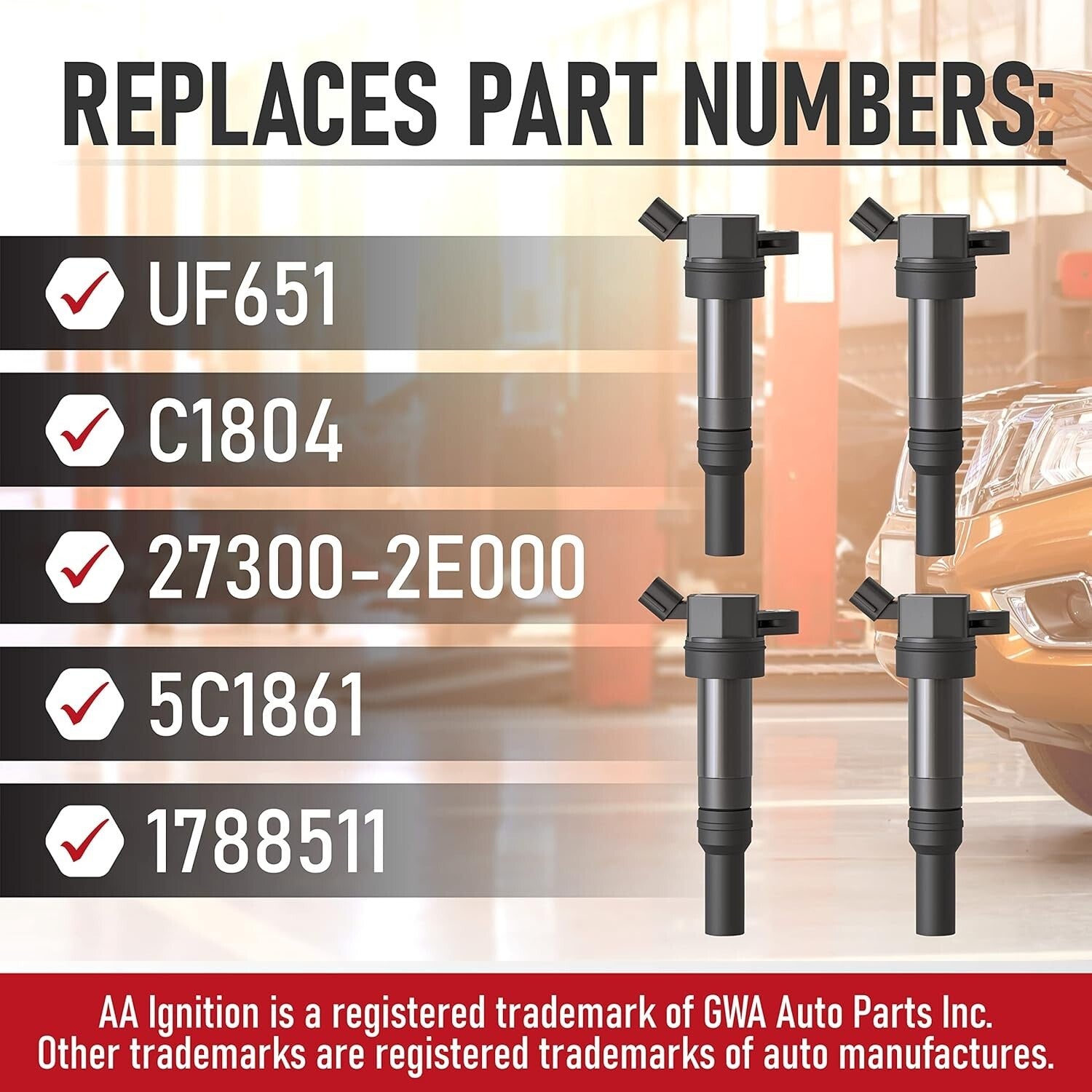 Replacement Ignition Coil Pack Set - Guaranteed Fit for Kia 1.4L to 2.4L Engines