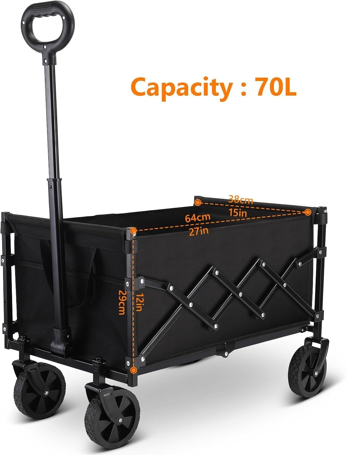 Effortless Transport Folding Wagon Cart - Perfect for Outdoor Activities