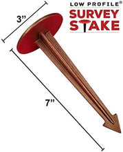 Load image into Gallery viewer, Invisible Brass Survey Marker Set - 4 Flush Boundary Stakes for Property Lines