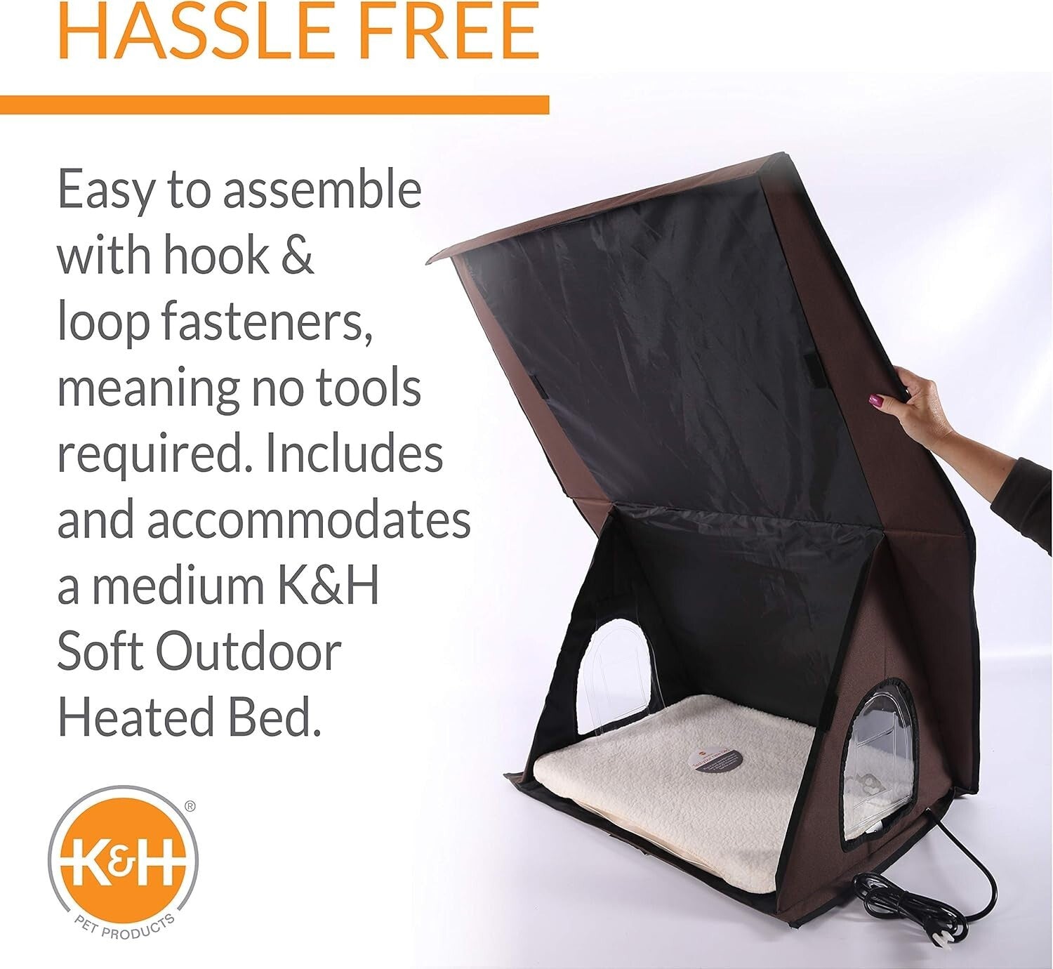 A-Frame Heated Outdoor Cat House - Insulated Shelter for Multiple Cats