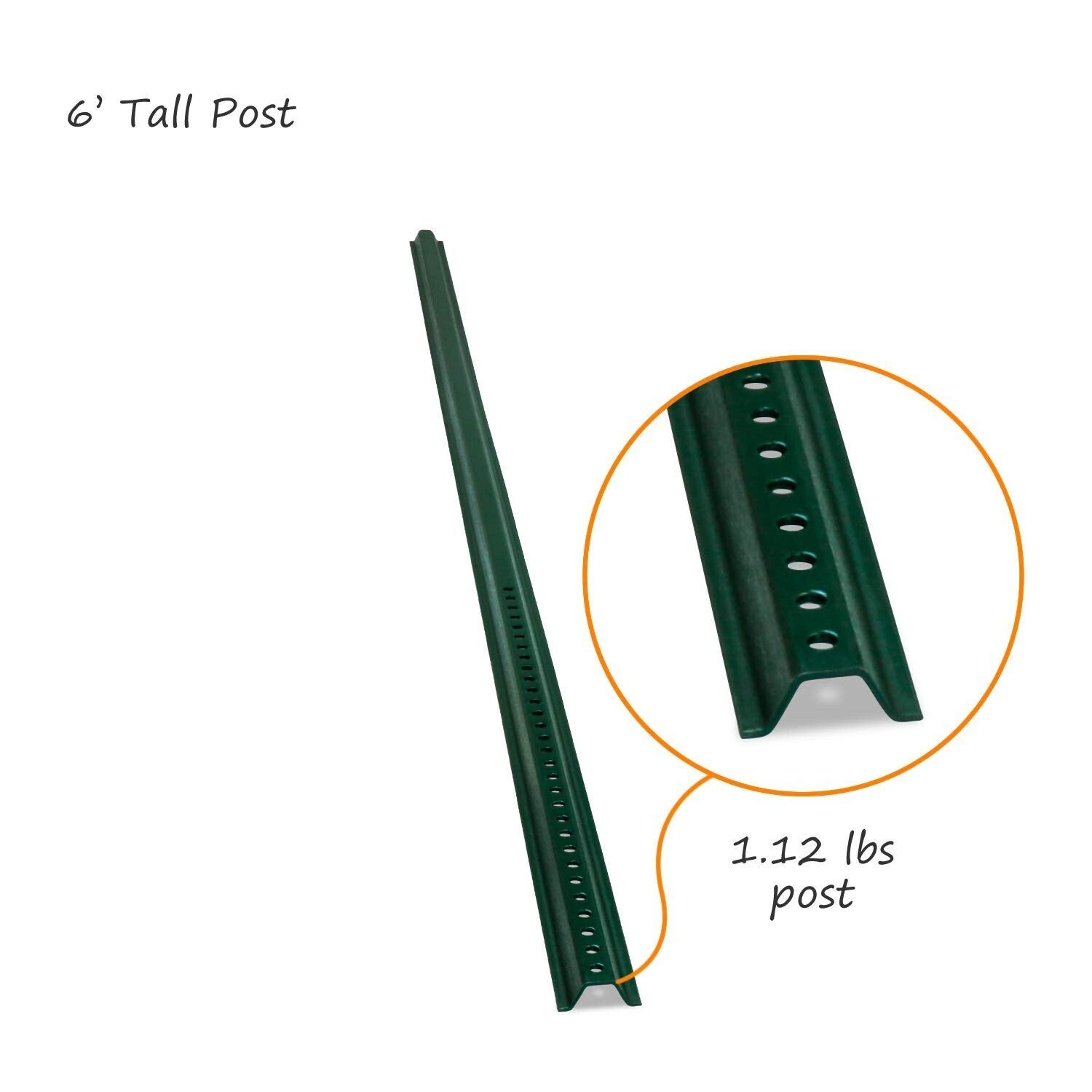 Pre-Drilled 6' U-Channel Sign Post Pack of 3 - Ideal for Easy Installation