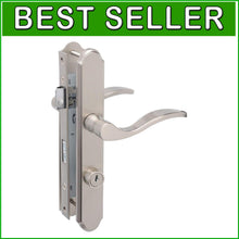 Load image into Gallery viewer, Durable Satin Nickel Door Lock Set with Mortise Lever and Ambidextrous Design