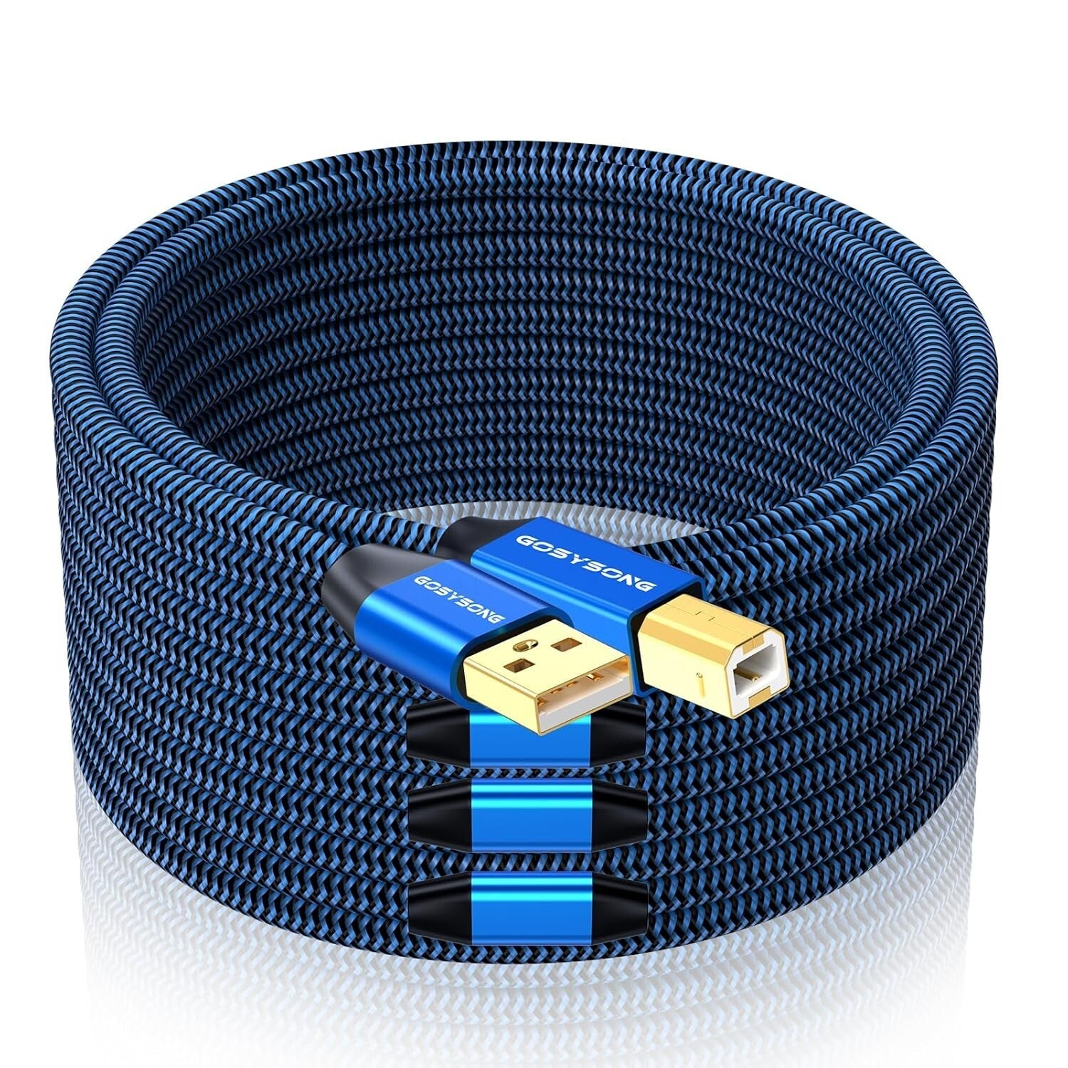 100ft USB 2.0 Type A to B Cable - High-Speed Compatibility with Multiple Devices