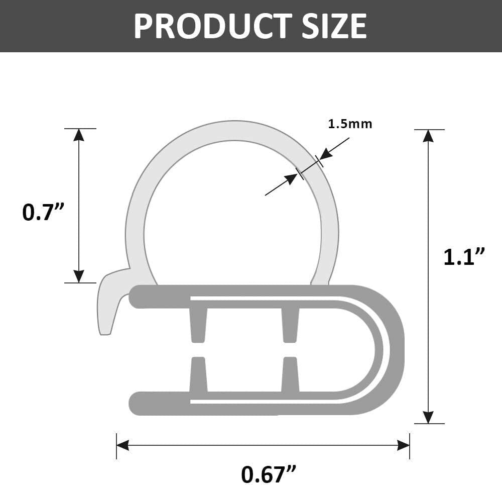 Durable 50Ft Rubber Seal Strip for Cars, RVs, and Boats - Easy Installation