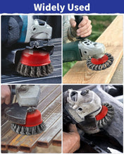 Load image into Gallery viewer, 20 Pack 4" Heavy Duty Wire Wheel Cup Brush Set for Angle Grinders - Carbon Steel