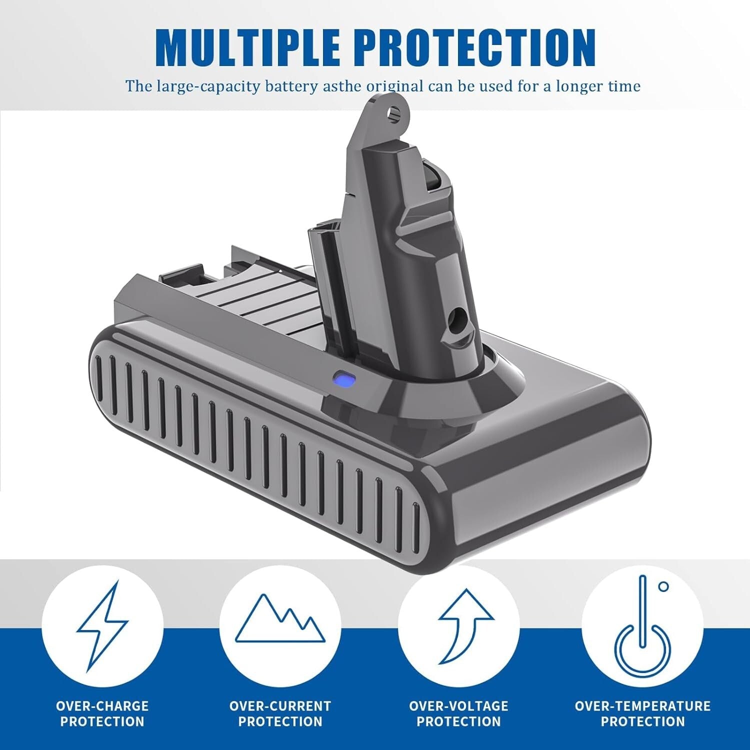 Reliable 21.6V V6 Battery Replacement - Safe, Easy Installation for Your Vacuum