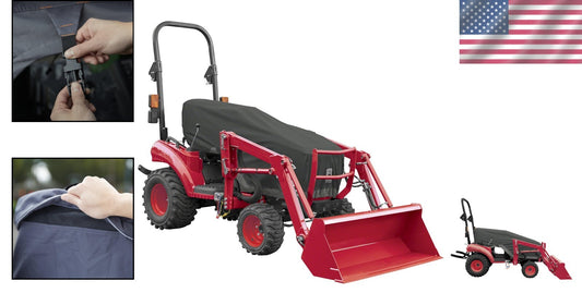 Durable Black Tractor Cover with Elastic Fit - Protection Against Elements