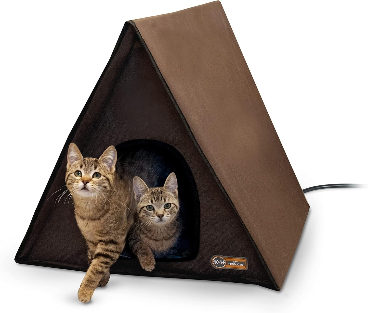 A-Frame Heated Outdoor Cat House - Insulated Shelter for Multiple Cats