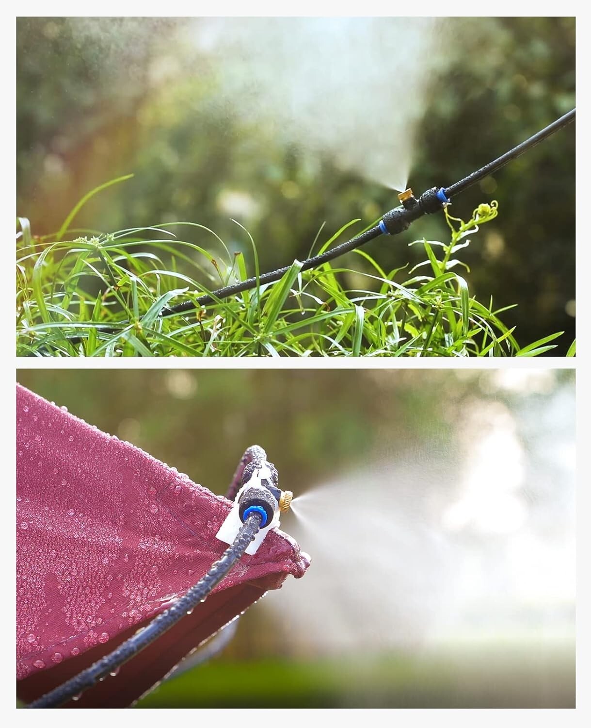 Easy-Install Misting Cooling System with 28 Brass Nozzles and 75FT Line