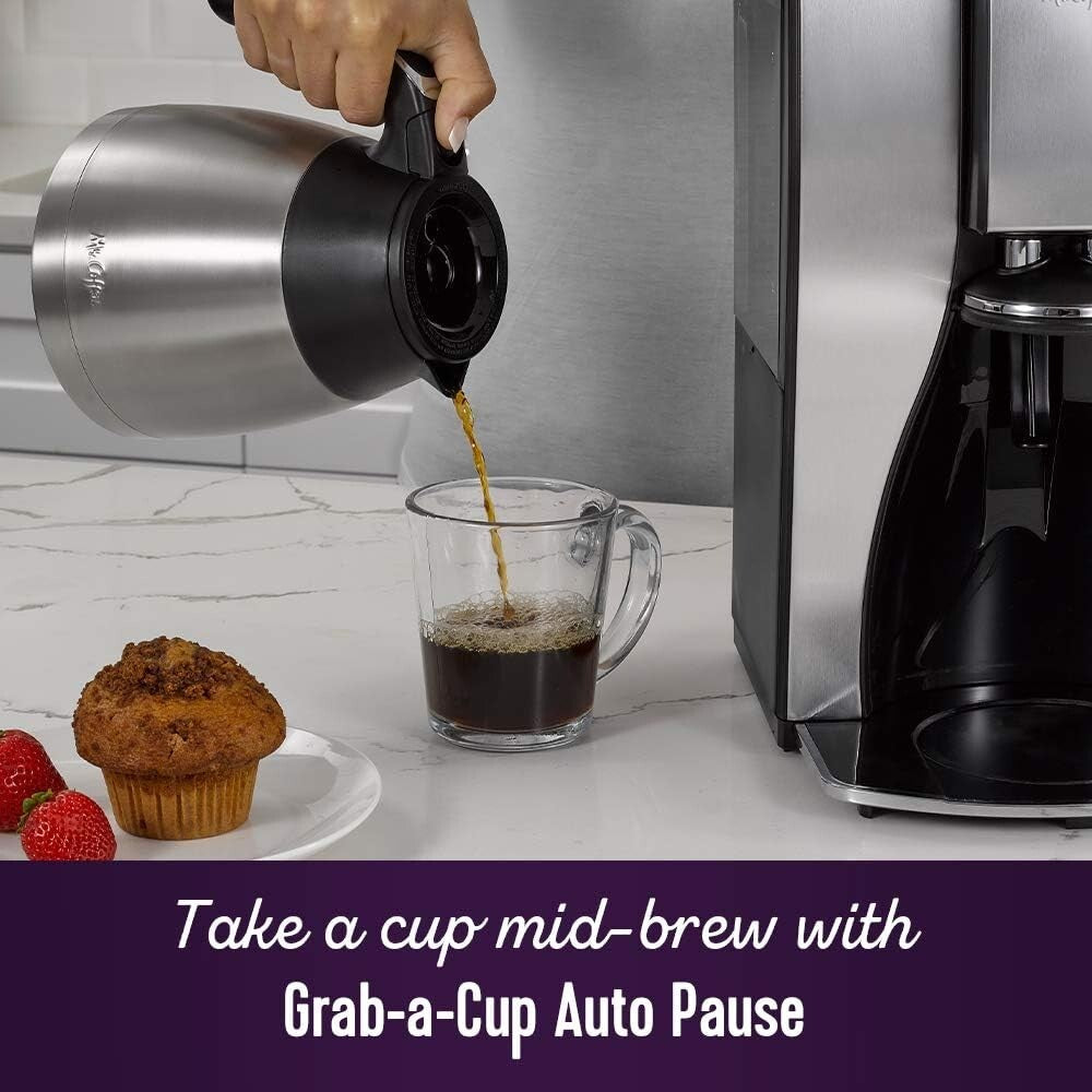 Brew Faster: 10-Cup Fully Automatic Coffee Maker with Stainless Steel Carafe