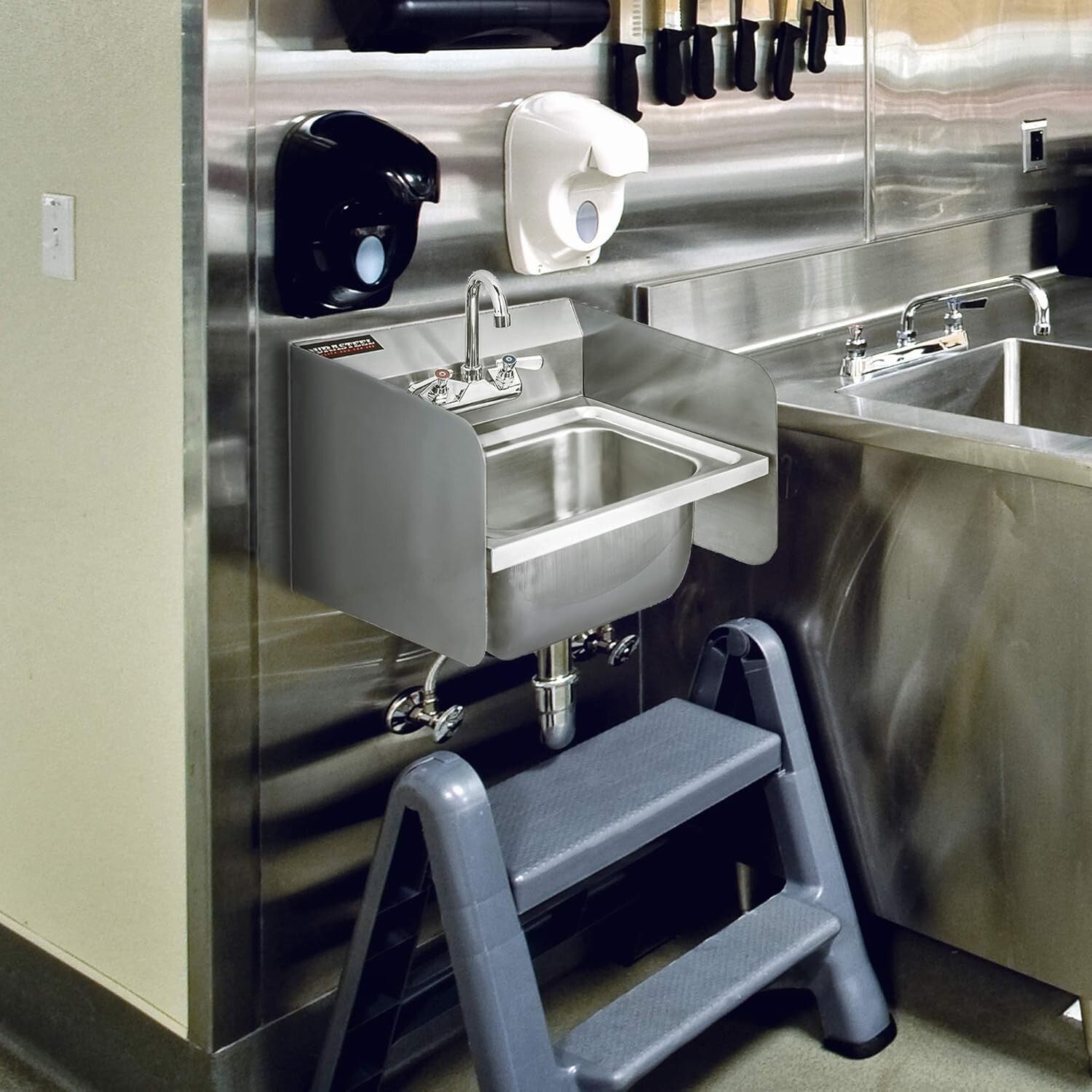 Versatile Wall-Mount 26" x 12" Stainless Steel Sink Splash Guard for Kitchens