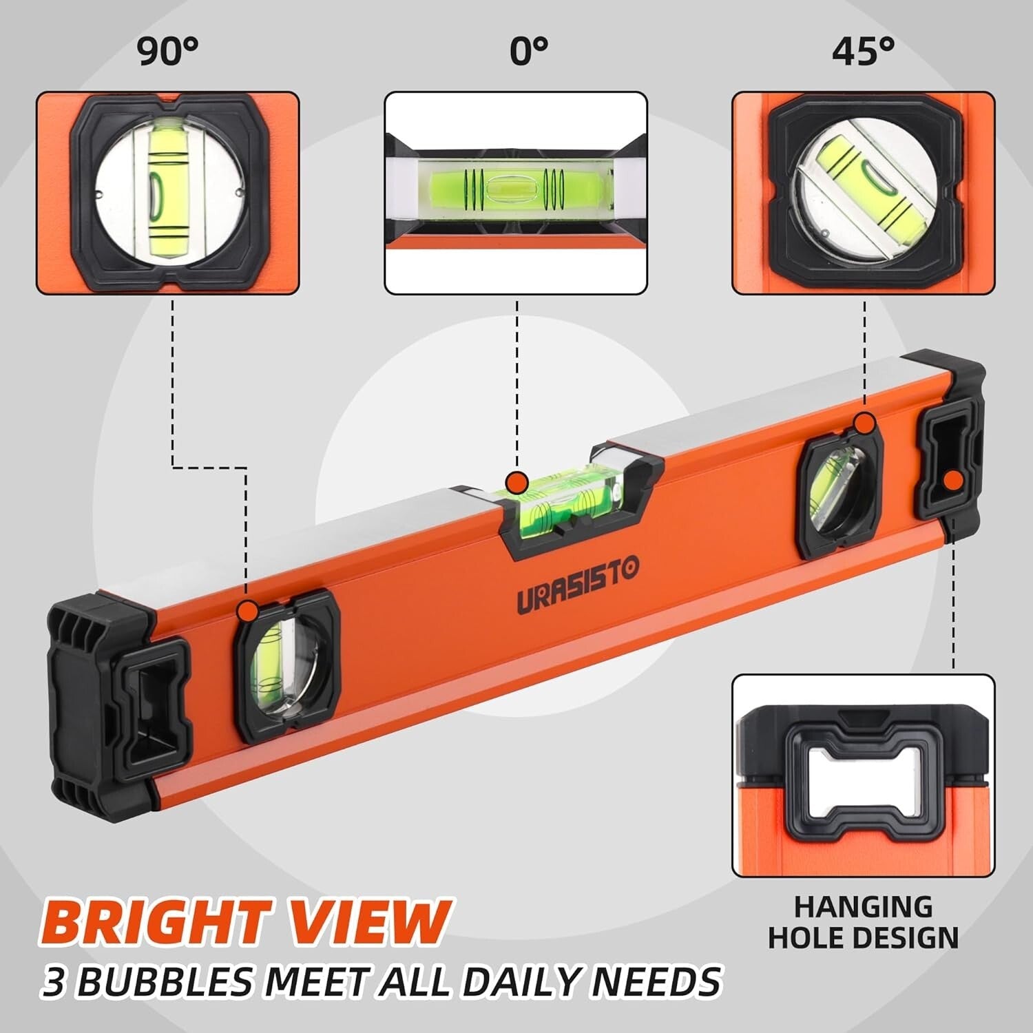 Durable Aluminum Spirit Level Set 12", 20", 40" - High Accuracy with Carry Bag