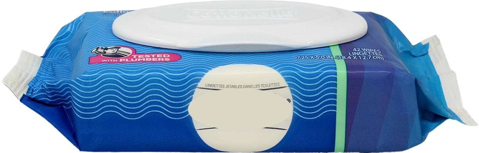 Cottonelle Flushable Wipes – 840 Biodegradable Wipes in 20 Resealable Packs