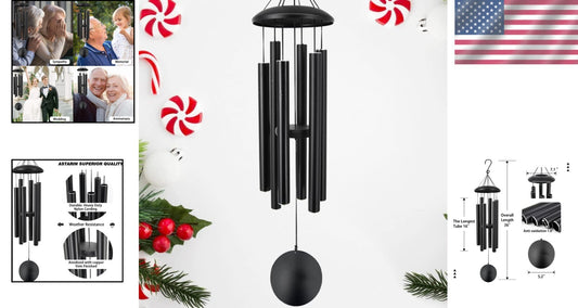 Hand-Tuned 36'' Wind Chimes with 6 Tubes - Perfect for Garden and Memorial Gifts