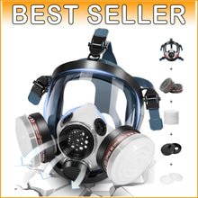 Load image into Gallery viewer, Advanced Full Face Gas Mask for Nuclear &amp; Chemical Protection – Adjustable Fit