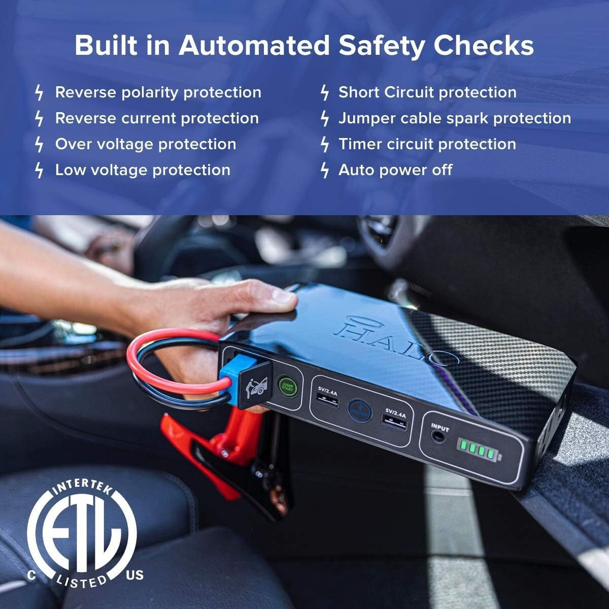 Fashionable Bolt 58830 mWh Charger & Car Jump Starter - Includes USB Ports