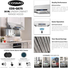 Load image into Gallery viewer, Stainless Steel Under Cabinet Range Hood: 500 CFM, Touch Control &amp; LED Lighting