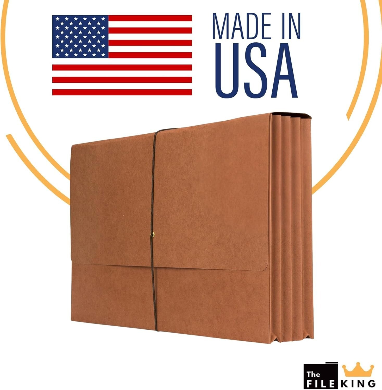 Eco-Friendly 50 Pack of Red Rope Expandable File Folders for Legal Size Files