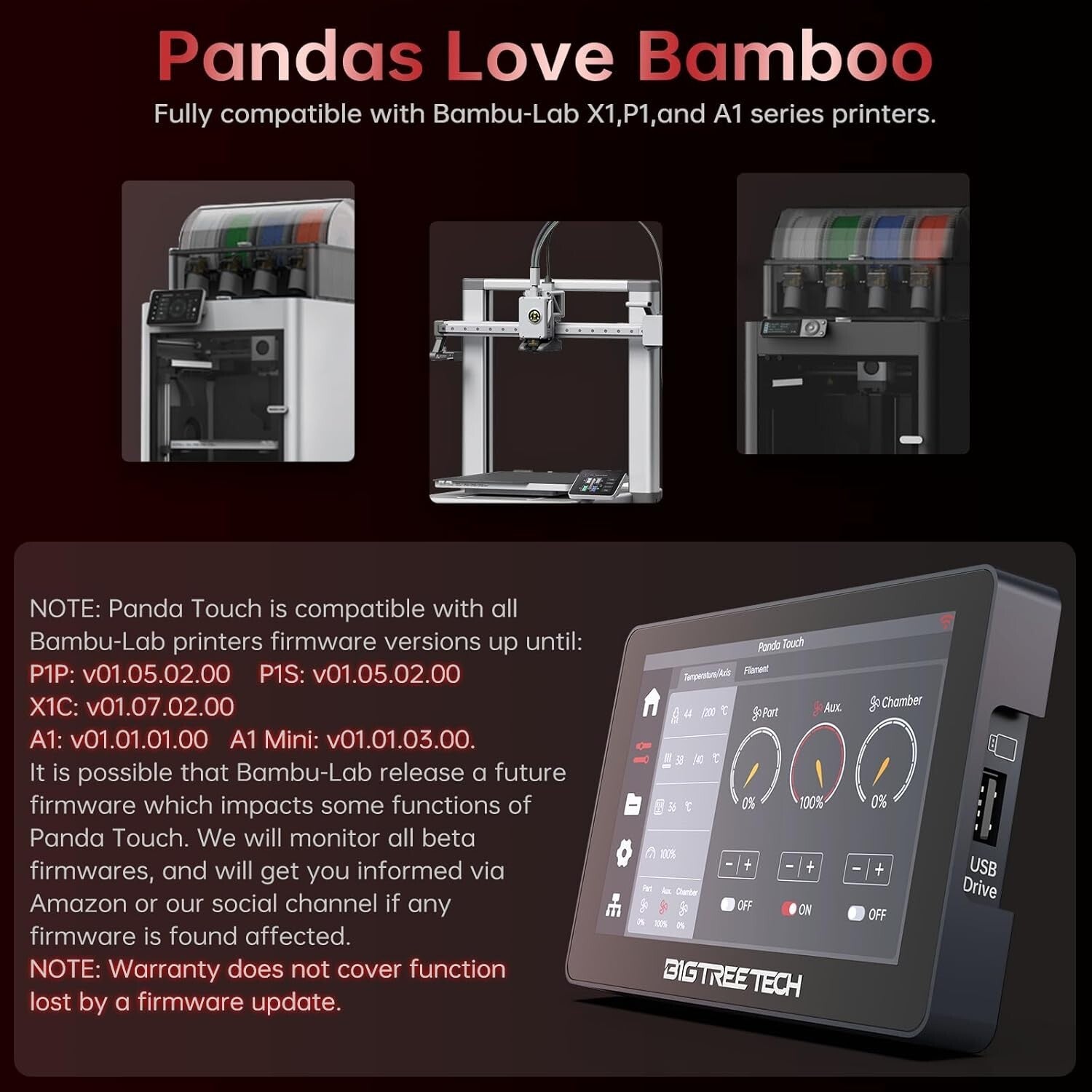 BIGTREETECH Panda Touch V1.0: Intuitive Touchscreen for 3D Printing Mastery