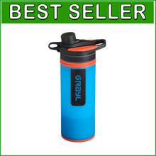 Load image into Gallery viewer, GeoPress 24 oz Water Purifier Bottle for Safe Hydration Anywhere - Bali Blue