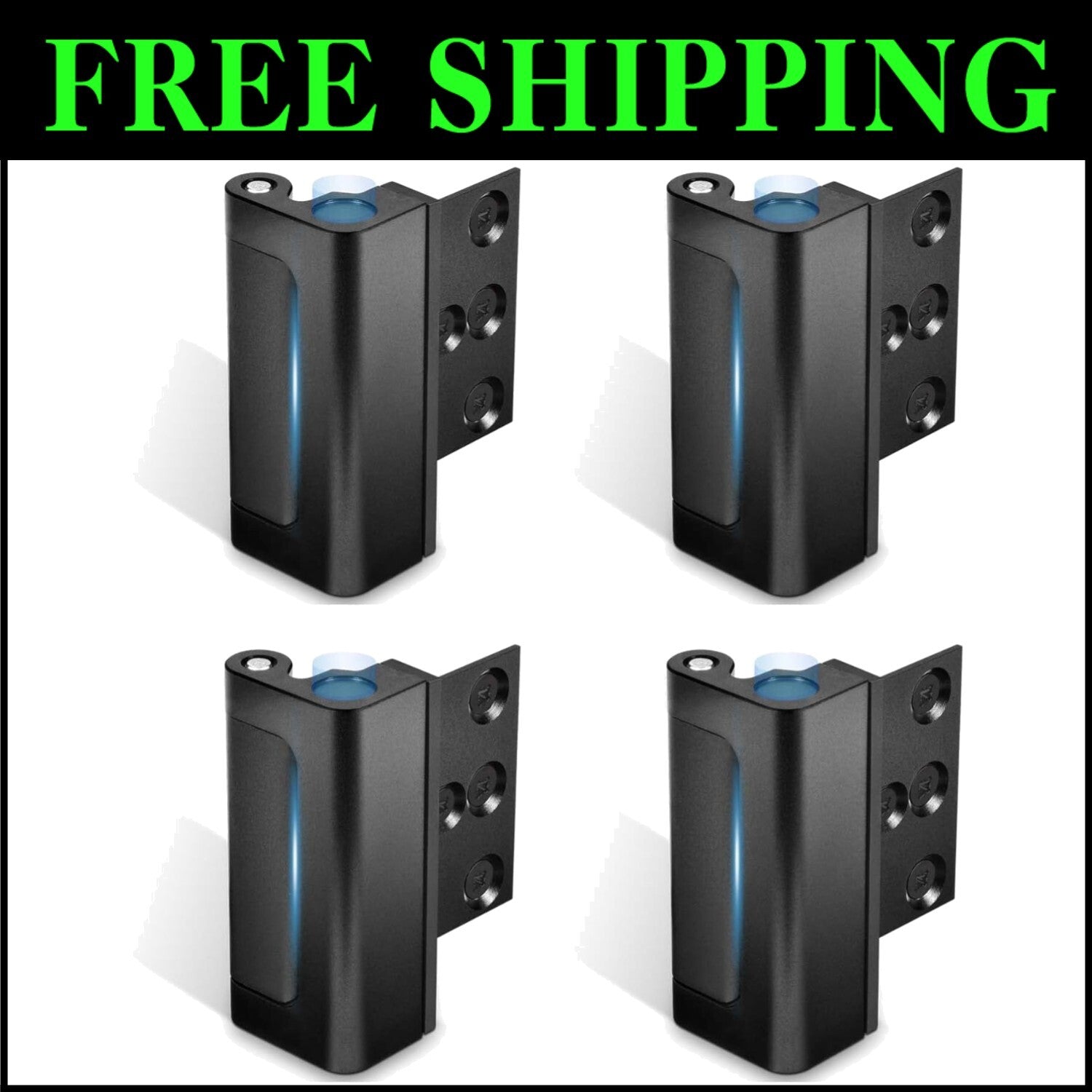 4-Pack Home Security Door Reinforcement Locks - Childproof and Easy to Install