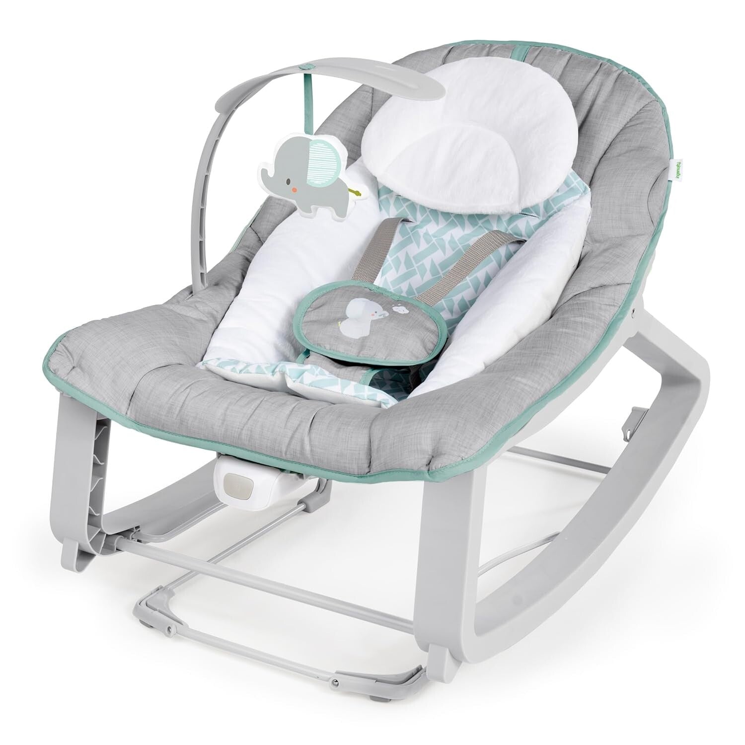 Infant to Toddler 3-in-1 Bouncer, Rocker, and Stationary Seat with Plush Toy