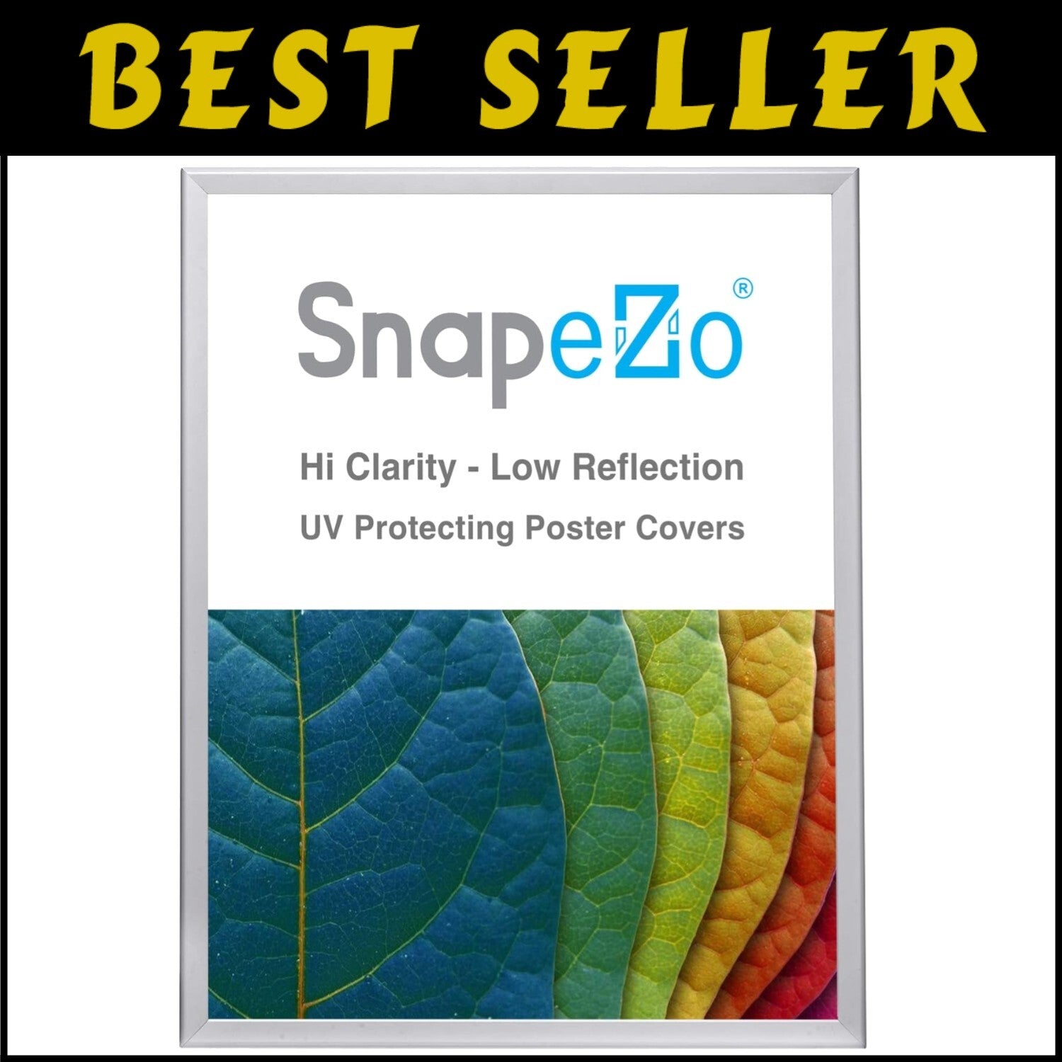 Stylish Front-Loading 36x48 Poster Frame - Silver Aluminum for Modern Displays