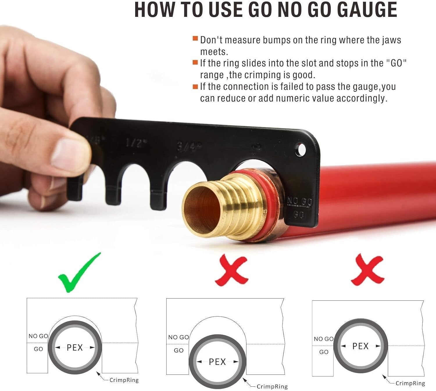 iCrimp PEX and Copper Crimping Tool Kit for 3/8 to 1-inch Pipes - Compact Design