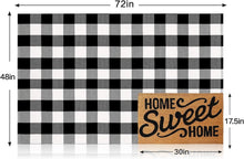 Load image into Gallery viewer, Durable Cotton Buffalo Plaid Doormat, 72x48 Inches - Water-Resistant &amp; Easy Care