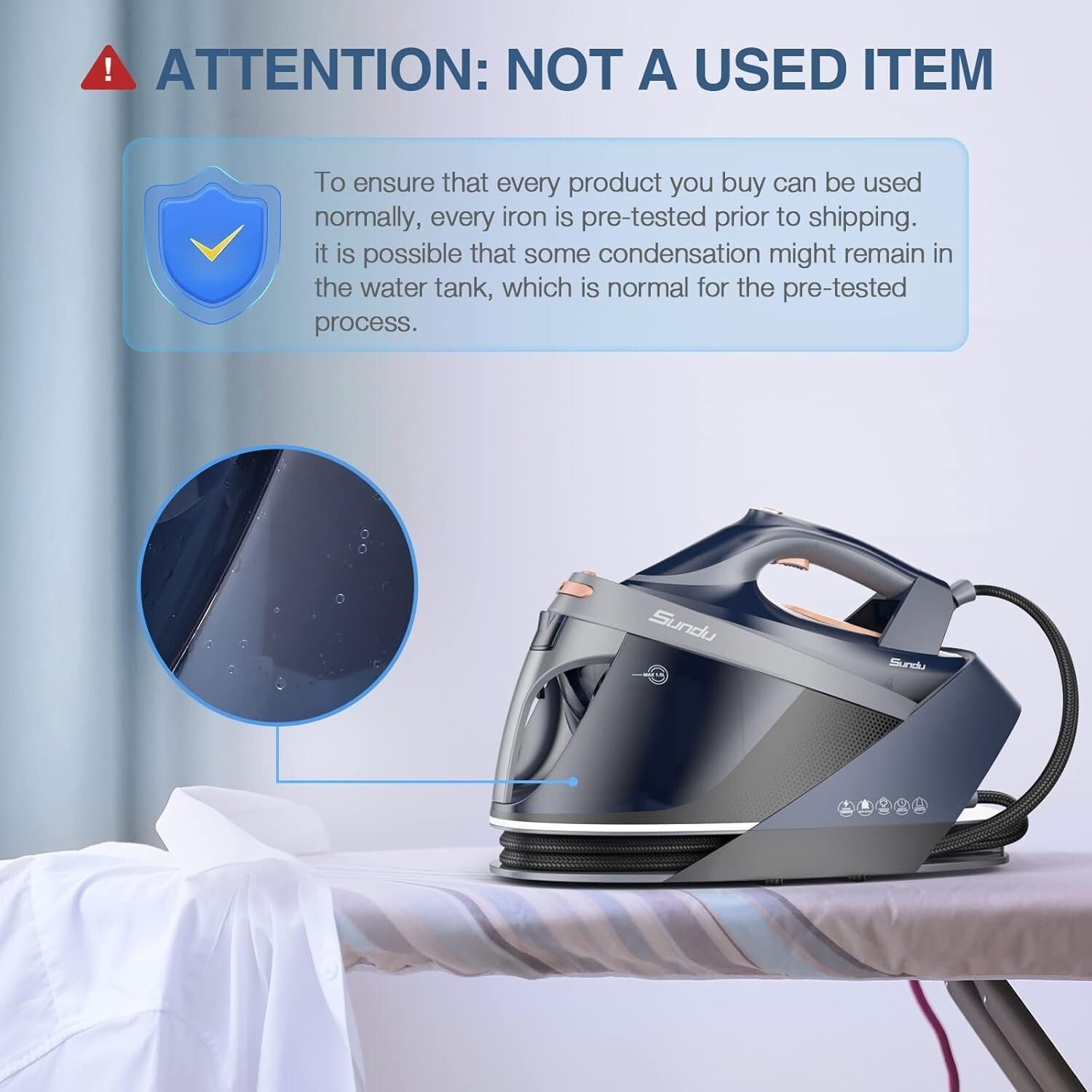 Versatile 1800W Ceramic Steam Iron with Auto Shut-Off & Self-Cleaning Feature