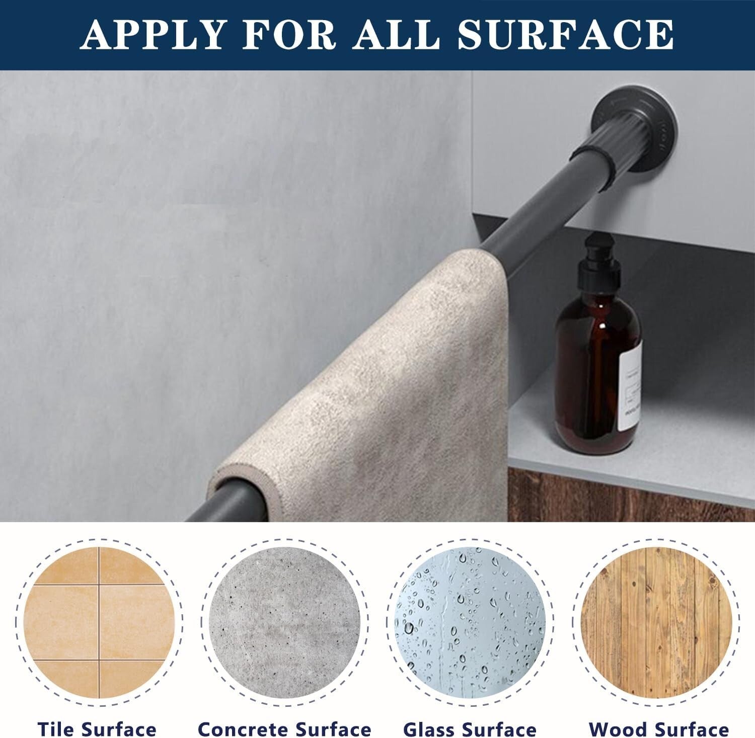 Elegant Dual-End Adjustable Tension Curtain Rod - 51-166 Inch for Indoor/Outdoor