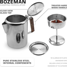 Load image into Gallery viewer, Lightweight &amp; Durable Outdoor Percolator - 12-Cup Stainless Steel Coffee Maker