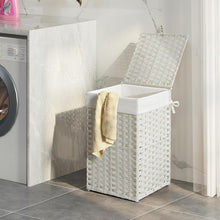 Load image into Gallery viewer, Moisture-Resistant 60L Rattan Laundry Basket with Lid &amp; 4 Bundle Essentials