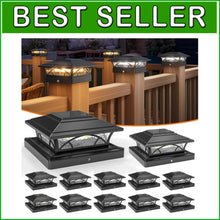 Load image into Gallery viewer, Durable IP64 Waterproof Solar Post Lights - Easy Install for All Outdoor Posts