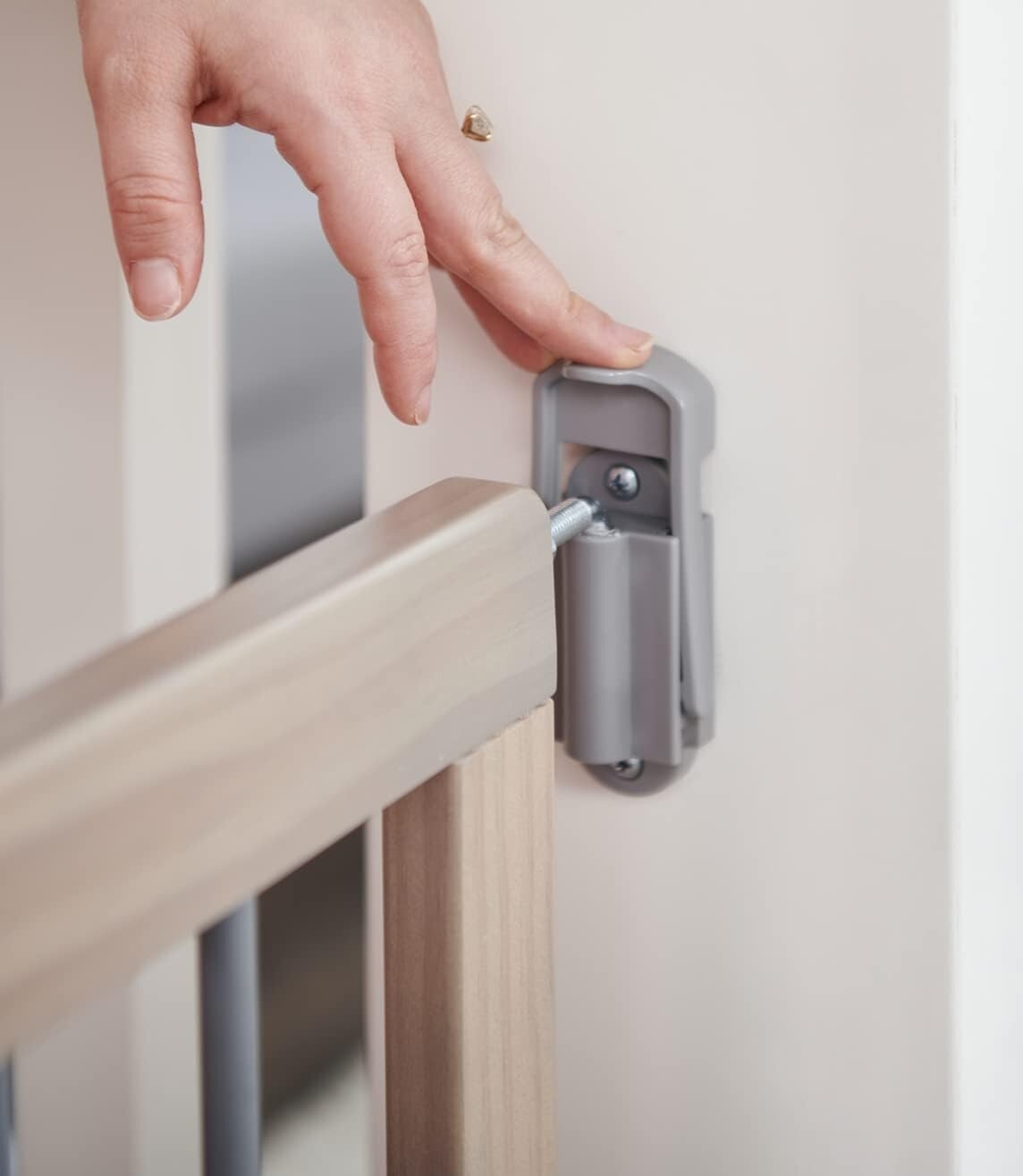 Elegant Walk-Through Baby Safety Gate - 30-Inch Height, Easy Assembly & Stylish