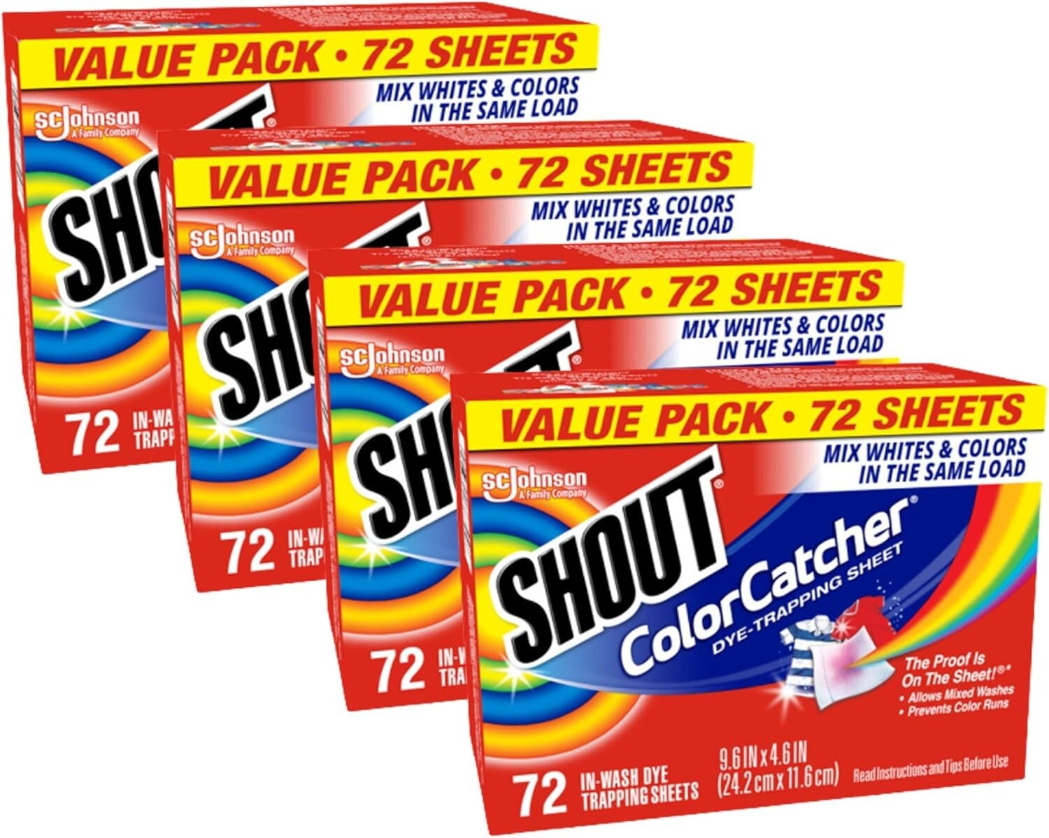 Dye-Trapping Color Catcher Sheets, 144 Count - Perfect for Mixed Laundry Loads