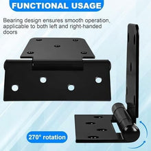 Load image into Gallery viewer, Smooth Operating 3.5 Inch Gate Hinges with Offset Holes - 8 Pack Black Finish