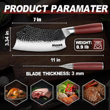 Load image into Gallery viewer, Elegant Handcrafted 7 Inch Meat Cleaver - Perfect for Home Cooks &amp; Professionals