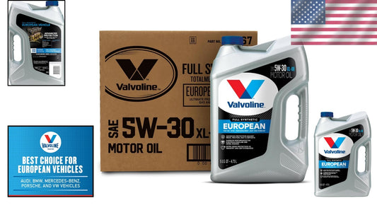 European Full Synthetic 5W-30 Motor Oil - Advanced Protection Case of 3 (15 QT)