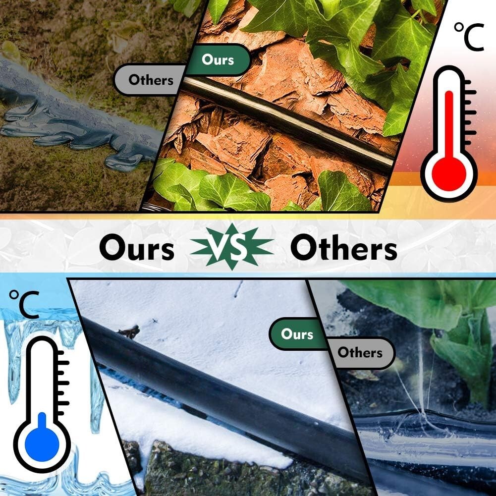 Space-Saving 1/4 Inch Drip Irrigation Tubing - Perfect for Gardens & Greenhouses