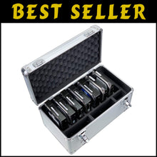 Load image into Gallery viewer, Durable Aluminum-Wrapped 10-Bay Storage Case for 3.5" HDDs - Lockable Design