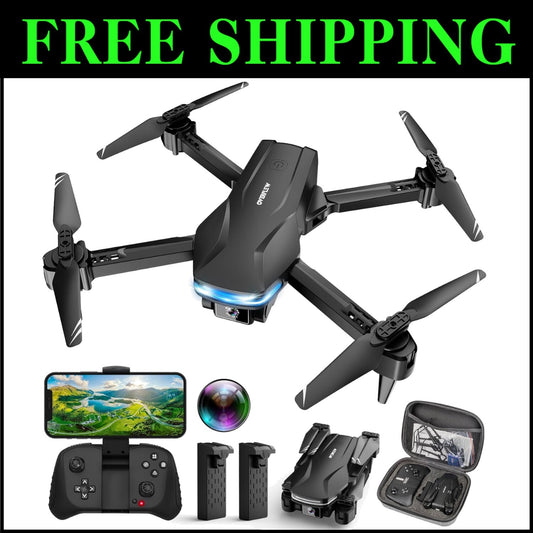 All-in-One Foldable Drone with 1080P Camera, Carry Case & Extended Battery Life
