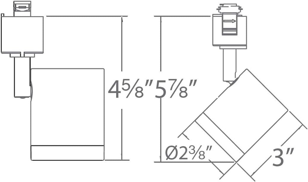 Pack of 6 10W Adjustable LED Track Heads - Warm White Lighting with App Control