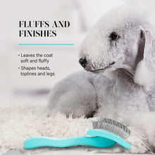 Load image into Gallery viewer, Professional-Grade Dog Slicker Brush for Goldendoodles &amp; Poodles - Teal, Large