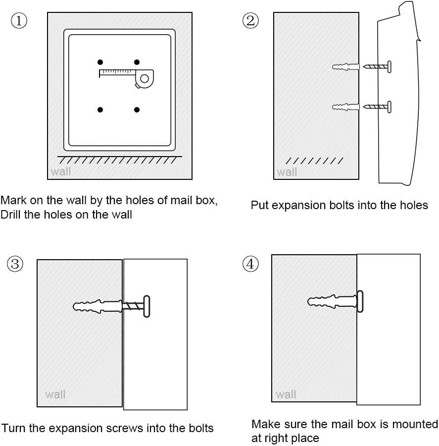 Durable Black Mailbox with Key Lock & Integrated Newspaper Holder, 13" x 14.4"